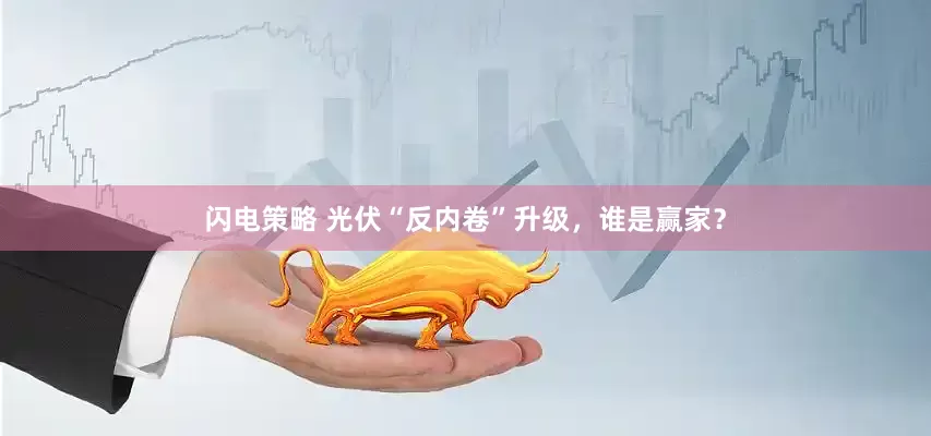 闪电策略 光伏“反内卷”升级，谁是赢家？