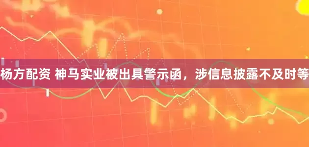 杨方配资 神马实业被出具警示函，涉信息披露不及时等
